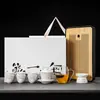 2026 Nuevo Modelo Porcelana de Jade Grasa de Oveja Juego de Té Kung Fu para Uso Doméstico, Incluye Gaiwan, Taza de Té y Mesa de Té, Juego de Tres Piezas