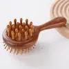 Peine de Doble Cara con Cojín de Aire de Sándalo de Dragón y Fénix, Masajeador de Madera Maciza de Doble Uso para Alisar y Cuidado del Cabello, Peine Masajeador para la Salud de la Cabeza, Masaje del Cuero Cabelludo