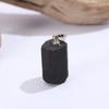 Colgante de Turmalina Negra Natural Transfronterizo Asimétrico Cristal Piedra Bruta Joyería DIY Collar Colgante de Columna de Cristal Europeo y Americano