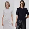 [Recomendación Principal] Suéter de Punto Holgado de Manga Corta con Cuello Redondo, Mezcla de Lana y Alpaca, Nueva Colección Primavera/Verano 26 de Yuran