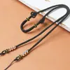 Cuerda con Colgante de Cruz, Collar Artístico de Flor de Durazno, Completamente Tejido a Mano, Cuerda de Colgante Portátil, Ropa Versátil