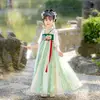 Novo Estilo Chinês de Alta Qualidade Tang Suit para Meninos, Roupa de Estilo Antigo para Meninos, Vestido de Princesa para Meninas, Verão