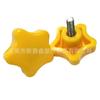 Fábrica 38#m5m6m8m10 acero inoxidable mango de plástico de cinco puntas perilla de mango de plástico mano giratoria