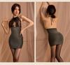 Sexy lingerie mulheres sexy secretária sedutora renda quadril saia uniforme terno apertado sênior qqny brinquedos sexuais