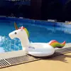 Asiento de natación inflable fotovoltaico, venta al por mayor, nuevo, inflable, colorido, unicornio, caballo, anillo de natación.