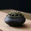 Quemador de incienso cerámica mayoreo quemador de incienso hogar interior quemador de sándalo adornos creativo horno yiwu incienso quemador de incienso craquelado de hielo