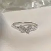 Anel Casual de Borboleta para Mulheres, Design de Nicho, Anel Doce para Dedo Indicador Aberto, Anel Liso de Alta Qualidade para o Dia a Dia