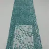 Bordado de lentejuelas bordado de lentejuelas tela de malla tela bordada con flor tridimensional adecuada para ropa formal faldas de escenario vestidos
