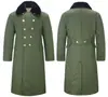 Abrigo Largo Estilo Militar para Ayuda en Desastres Civiles, Cortavientos, Extra Largo, Resistente al Frío, Forro Polar, Engrosado, Abrigo de Algodón Color Verde Militar