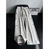 Pantalones de chándal de hombre plisados deconstruidos, nueva colección de otoño, pantalones de hombre de cuadros con retazos de pierna ancha, pantalones atléticos casuales y de moda de pierna recta