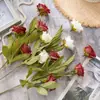 Sulia Viento Nocturno Amante Rosa INS Decoración del Hogar Transfronterizo Boda Artesanías al por Mayor Flores Artificiales Flores de Simulación Fabricante