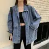 Chaqueta de Mezclilla para Mujer Primavera y Otoño Nueva Exportación Holgada Bf Versátil Estudiante Ropa de Manga Larga Retro Europea y Americana para Mujer