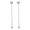 Pendientes de Acero de Titanio con Forma de Corazón Minimalistas Ins de Estilo Coreano, con un Diseño de Moda y Pendientes Versátiles con Forma de Corazón