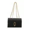 Bolsa Simples Nova de Inverno 2025, Elegante para o Trabalho Retrô Moda Simples Estampa de Leopardo Corrente de Ombro Transversal Pequena Quadrada