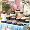 Caja de exhibición acrílica, soporte para exhibición de postres, estante de exhibición de mesa en forma de cubo, elevadores de buffet