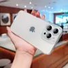 Adecuado para Funda de Teléfono Transparente con Purpurina para iPhone 17 Pro Max, Funda Protectora de Color Sólido para Apple 16, Funda Suave de Comercio Exterior 15 14
