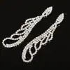 Pendientes de Borla de Diamante Elegantes Nuevos Europeos y Americanos Pendientes Geométricos Distintivos Largos para Mujer E399