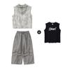 Ropa de Moda Hip-Hop Hiphop Traje de Calle para Niños y Niñas Marca de Moda Chaleco con Capucha Ropa de Verano para Actuaciones