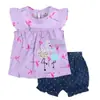 Comercio Exterior Ropa Infantil Verano Nuevo Transfronterizo Al por Mayor Hombres y Mujeres Bebé Manga Corta Pantalones Cortos Camiseta Conjunto de Dos Piezas