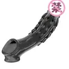 Anillo vibrador Senu Niu Niu para hombres, engrosado, alargado y ampliado, con púas y dientes de lobo