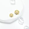 Accesorios de joyería diy soporte de flor de copo de nieve esquina puntiaguda soporte de flor hueco espaciador de perlas arandela 18K chapado en oro retenedor de color