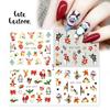 Cross-border Novos adesivos de Nail Art em Papai Noel Floco de Neve Alce Linha Flores 4 Médio Marca D'água Adesivos de Unhas
