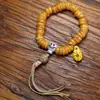Cuentas de Hueso de Camello de Xizang, Cuentas de Intestino Grueso, Pulsera de Cuentas de Oración, Accesorios Estilo Xizang para Manualidades, Pulsera Retro Étnica