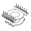Carrete para Núcleo de Transformador EQ25 Carrete para Fuente de Alimentación de Alta Frecuencia EQ25 Carrete Vertical Ranura 6+6 Ancho 7.1mm