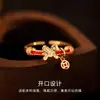 Anillo Atrae-Dinero Estilo Nuevo para Mujer, Diseño de Moneda con Goteo de Aceite, Anillo para Dedo Índice para el Año de Nacimiento, Estilo Nicho, Anillo de Alta Gama y Elegante