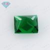Huagang Gem Quadrado Ângulo Reto Vidro Verde Pedra Nua Artificial Esmeralda Gem Jóias Diamante Atacado DIY