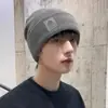 Gorro de invierno para hombre de exportación, a prueba de viento, resistente al frío, cálido, gorro de lana tejido grueso, extra grueso, forrado de polar, adecuado para cabezas grandes