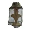 Red protectora para la cabeza contra mosquitos e insectos para acampar al aire libre, máscara anti-mosquitos para apicultura, juego de cabeza de gasa de red para hombres y mujeres, mosquitera, red de pesca, sombrero de gasa