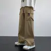 Ropa para Hombre Enbu Pantalones de Trabajo de Pierna Recta Estilo Japonés para Hombre Otoño Modernos Versátiles Sueltos Deportivos Casuales de Pierna Ancha Largos