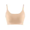 Ropa interior de base líquida desechable para mujer, camiseta blanca, no transparente, tirantes finos, soporte lateral para el pecho, sujetador antigravedad, transpirable, estilo fino para verano