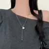 Collar colgante extraíble de perlas de alta calidad para mujer, estilo largo, cadena elegante para suéter, estilo nicho de lujo ligero, accesorio versátil