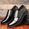 Sapatos masculinos de couro com três conectores sapatos sociais formais masculinos britânicos sapatos masculinos casuais da moda sapatos de trabalho