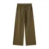 Pantalones casuales de moda para hombre con una caída fluida, que presentan un elegante diseño de cintura, una estética única de corte limpio inspirada en Japón y un corte recto, holgado y de color liso.