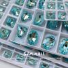 Nova nail art verde claro Blue Series High K9 broca fundo pontiagudo Super Flash gordura quadrado desgaste armadura DIY stick diamante joias atacado
