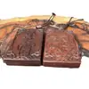 Pendente de casal em madeira de jujuba atingida por raio natural acessórios de artesanato em madeira de jujuba