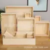 Suministros del Fabricante Cajas de Madera sin Tapa, Cajas de Almacenamiento de Escritorio, Cajas Pequeñas Cuadradas de Madera, Cajas para Suculentas, Cajas de Regalo en Varios Tamaños