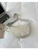 Bolsa pequena casual simples transfronteiriça feminina nova leve design de nicho bolsa bolinho para ir ao trabalho ombro único transversal bolsa de lona