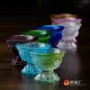 Budismo do Xizang fornece oito taças auspiciosas de esmalte colorido, taça de água benta, taça de Buda, cristal, oito tigelas