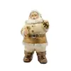 Adornos de Navidad, Artesanías de Resina de Alta Gama Transfronterizas, Bastón de Caramelo Dorado de Santa Claus, Decoración de Escritorio, Punto de Anclaje Emocional