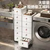 Armario de Almacenamiento Estrecho con Cajones, Armario para Espacios Pequeños de Cocina, Estante de Almacenamiento para Baño, Armario de Almacenamiento para Baño, Armario Móvil