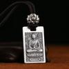 Manshu Bodhisattva coelho do zodíaco Buda marca doze Guardião do Zodíaco 999 prata esterlina Buda pingente de homens e mulheres colar