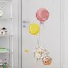 Nuevos Pegatinas de Pared Decorativas FX7543 Ratón de Dibujos Animados Cesta de Flores con Globo Pájaro Dormitorio Infantil Entrada Embellecimiento de Pared