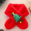Novo cachecol de pelúcia fofo de outono e inverno para crianças, presente de feriado para bebês, meninos e meninas, cachecol quente de imitação de pelo de coelho Rex