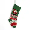 Calcetines de Punto Grandes Bolsa de Dulces Navideños Decoraciones Navideñas Calcetín Navideño Bordado e Impreso Rojo y Verde Decoraciones Festivas