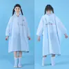 Suministro de fábrica capa impermeable grande para niños portátil exterior escuela tormenta de lluvia capa impermeable para mochila EVA