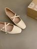 Estilo coreano Design Sense Raso Boca Sapatos de Camada Única Sapatos Pequenos de Couro Sapatos Femininos de Salto Grosso Verão Novo Estilo Francês Retro Sapatos Mary Jane prateados